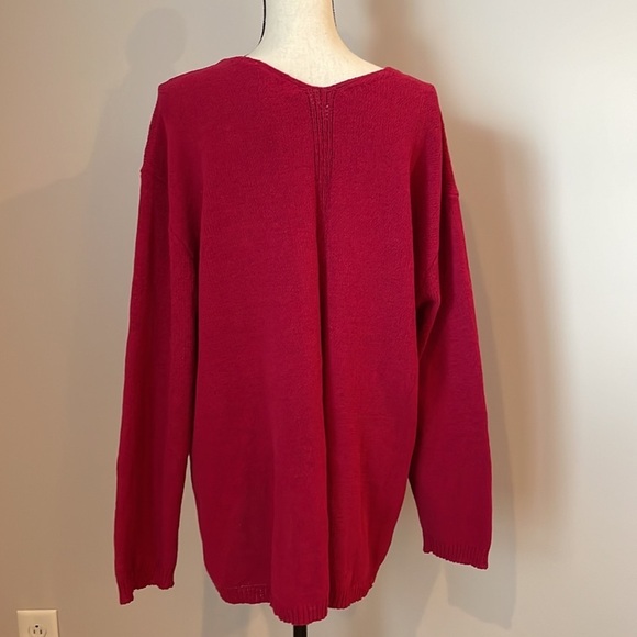 NWT Philosophy Knit Sweater SZ XXL Fuchsia Very Soft to Touch V-Neck - Picture 7 of 14